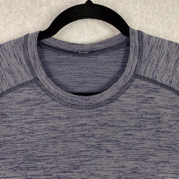 Lululemon Shirt Mens M Deep Navy White Metal Vent Tech Long Sleeve - Picture 2 of 8